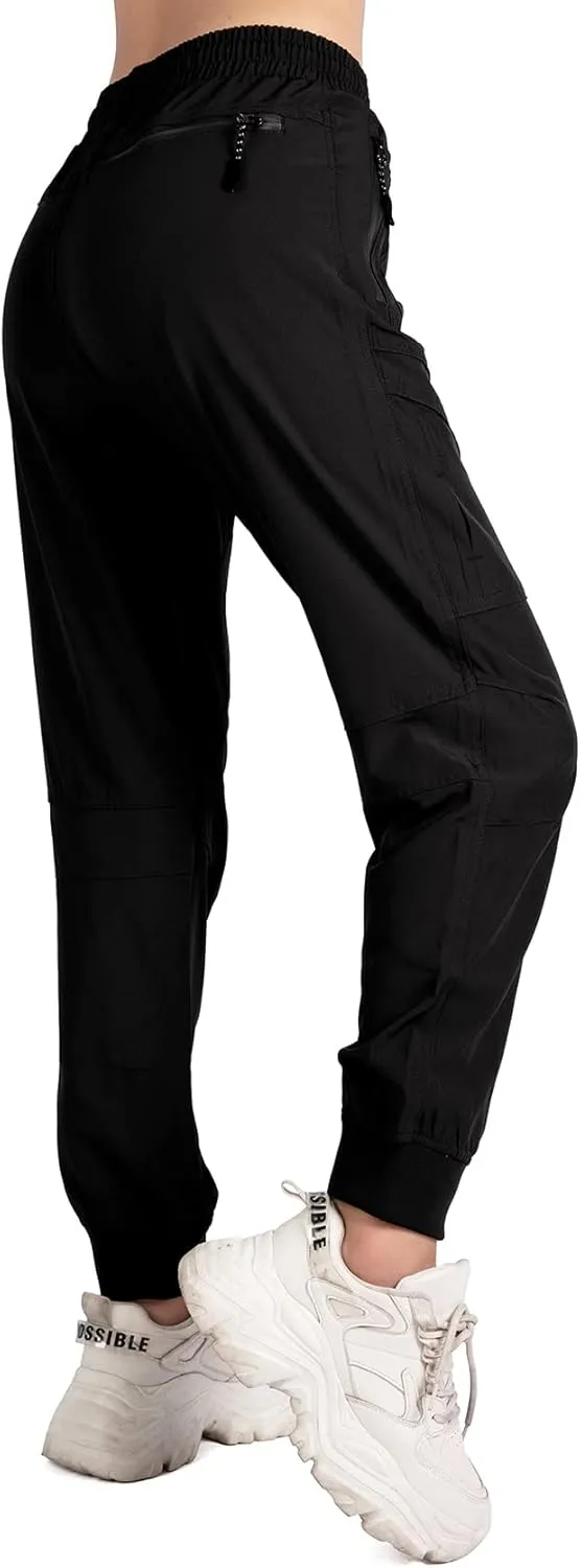 Women's Cargo Joggers Workout Pants Outdoor Lightweight Quick Dry Athletic Travel Hiking Pants