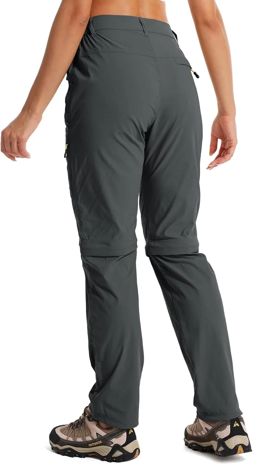 Women's Hiking Pants Convertible Quick Dry Stretch Lightweight Zip-Off Outdoor Fishing Travel Safari Pants