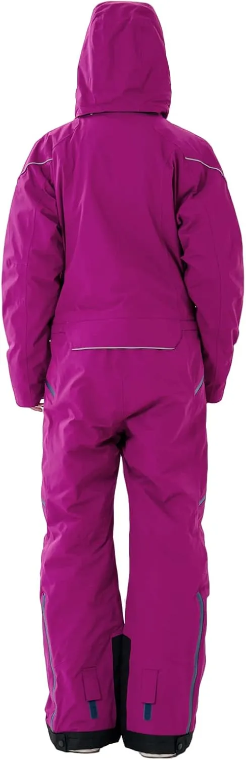 Women's One Piece Ski Suits Windproof Jumpsuit Waterproof Warm Breathable Detachable Hood Snowsuit For Snow Sports