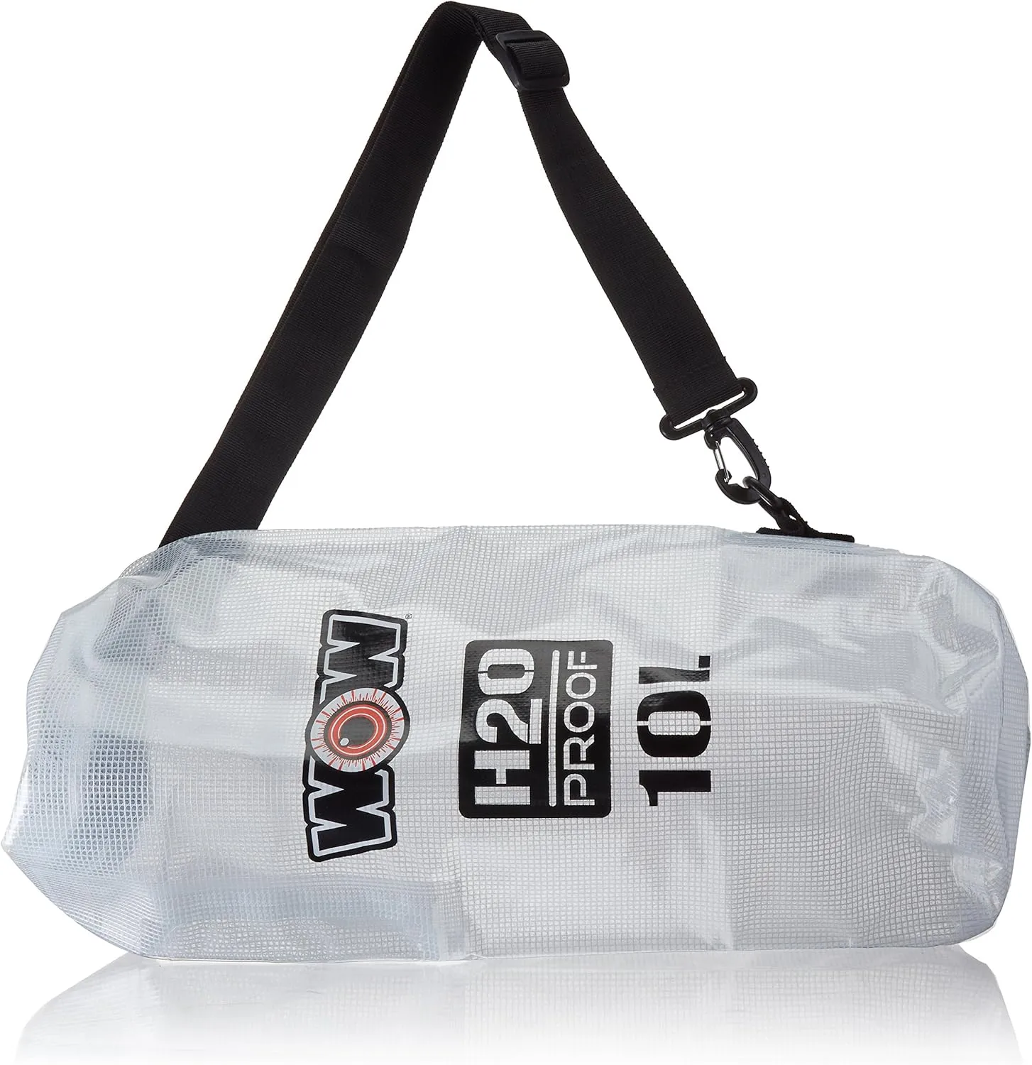 WOW Sports H2O Proof Dry Bag, Waterproof Backpack with Mesh Sides and Internal Phone Pocket, Waterproof Bag for Boating, Kayaking, Fishing, and More