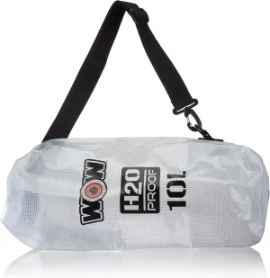 WOW Sports H2O Proof Dry Bag, Waterproof Backpack with Mesh Sides and Internal Phone Pocket, Waterproof Bag for Boating, Kayaking, Fishing, and More