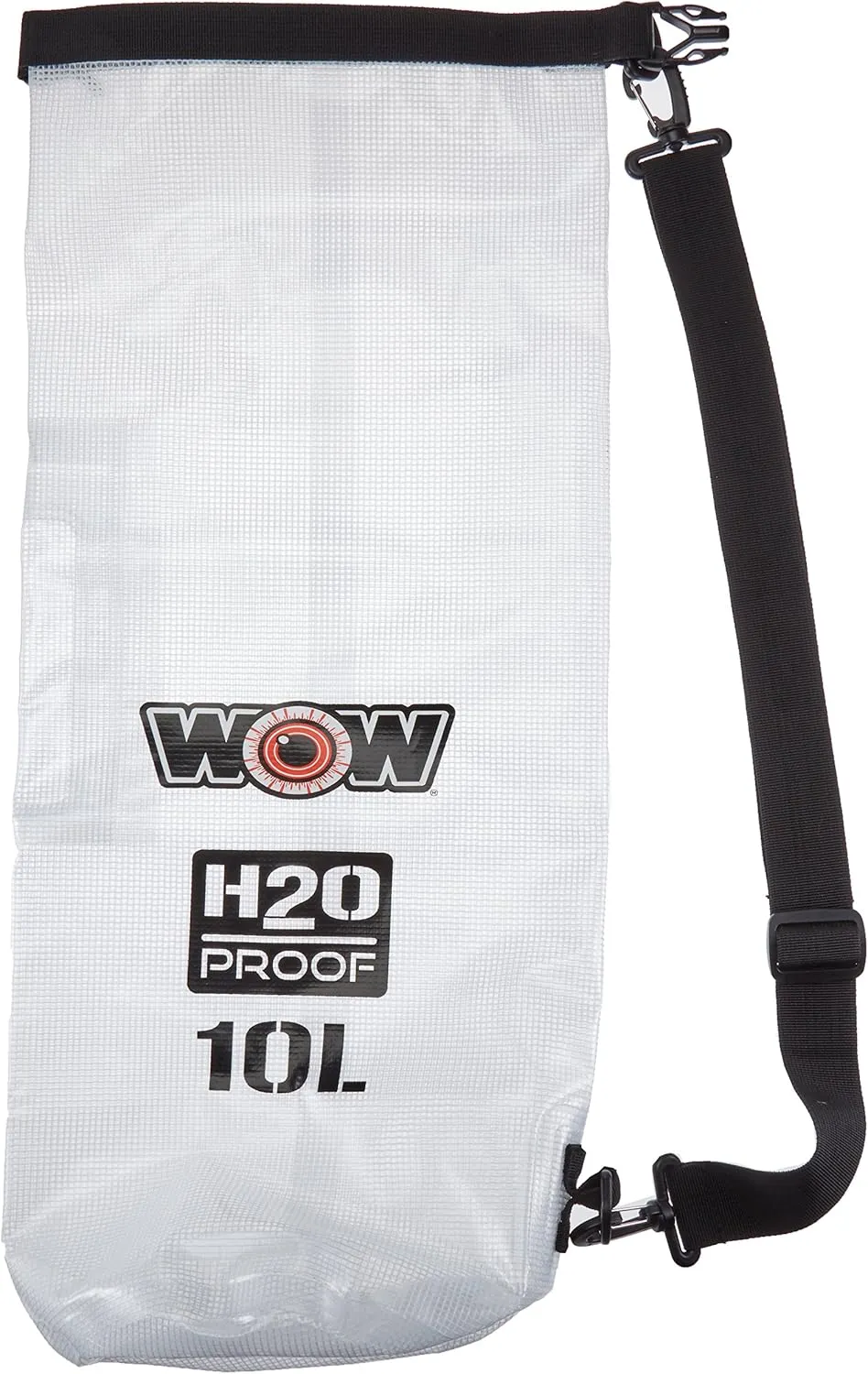 WOW Sports H2O Proof Dry Bag, Waterproof Backpack with Mesh Sides and Internal Phone Pocket, Waterproof Bag for Boating, Kayaking, Fishing, and More