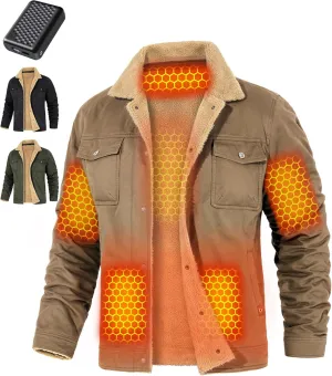 Wulcea Graphene Heated Jacket for Men 12V Fast Charge 18400mAh Large Capacity