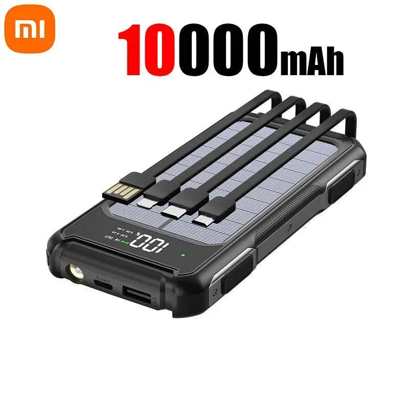 Xiaomi Solar Power Bank 4 in 1 With Built in Cables