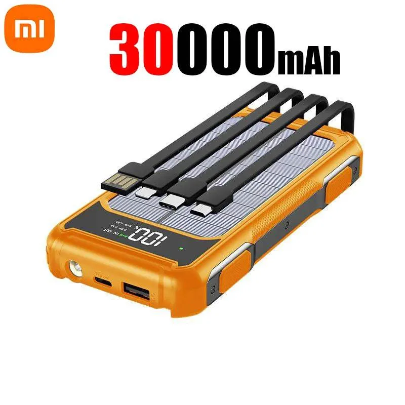Xiaomi Solar Power Bank 4 in 1 With Built in Cables