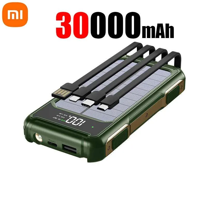Xiaomi Solar Power Bank 4 in 1 With Built in Cables