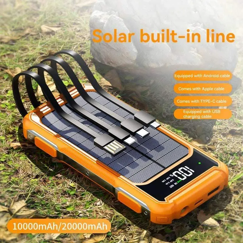 Xiaomi Solar Power Bank 4 in 1 With Built in Cables