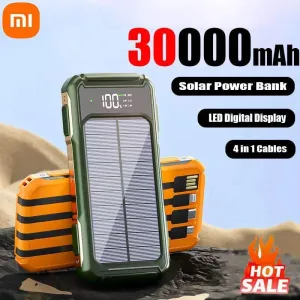 Xiaomi Solar Power Bank 4 in 1 With Built in Cables