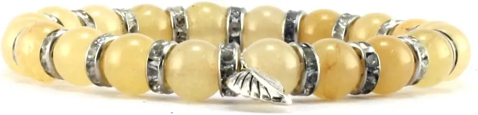Yellow Calcite Crystal Bracelet for Women for Solar Plexus Healing
