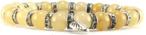 Yellow Calcite Crystal Bracelet for Women for Solar Plexus Healing