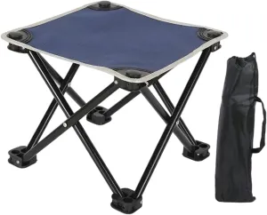 Yiju Camping Stool with Carry Bag Footrest Multifunction Lightweight Portable Foot Rest Stool for Park Garden Hiking Travel Patio, Blue