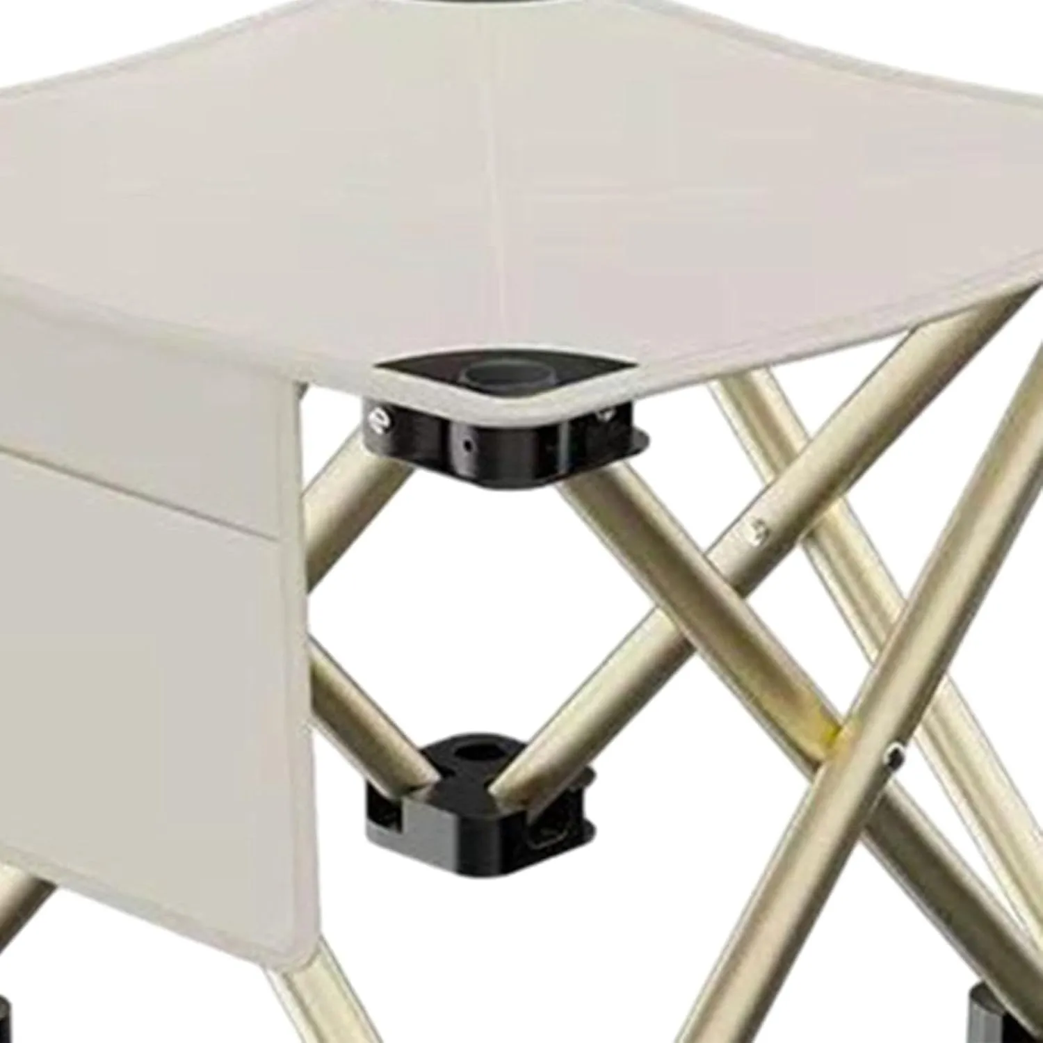 Yiju Folding Camping Stool Recliner Foot Rest Strong Load Bearing Portable Small Foldable Chair for Hiking Travel BBQ Backpacking, White, 33cmx33cmx32cm