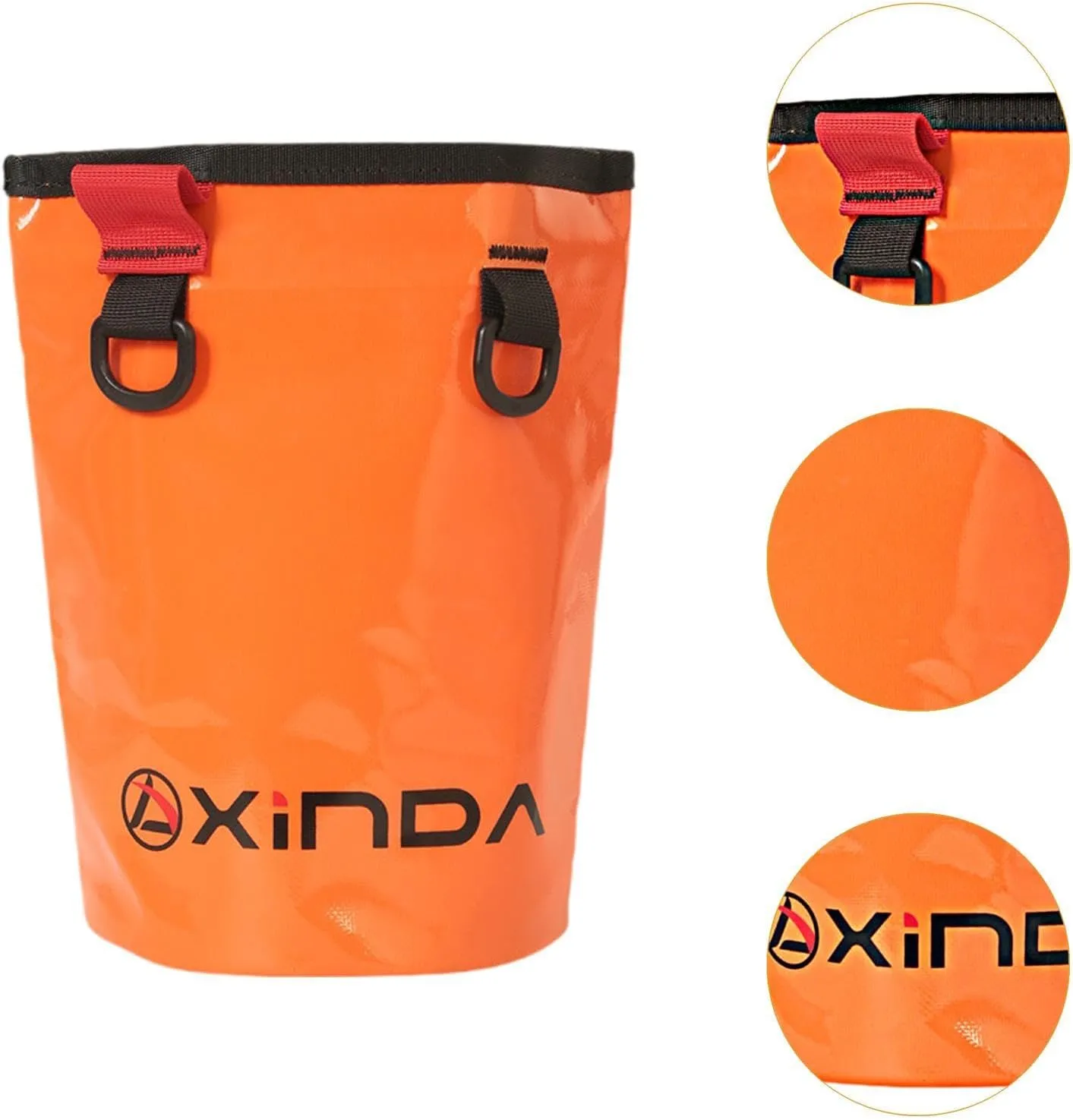 YIJU Waterproof Tool Bag Organizer Sturdy 4L Capacity Quick Open High Altitude Work Bag Bucket for Rock Climbing Backyard Trekking, Orange