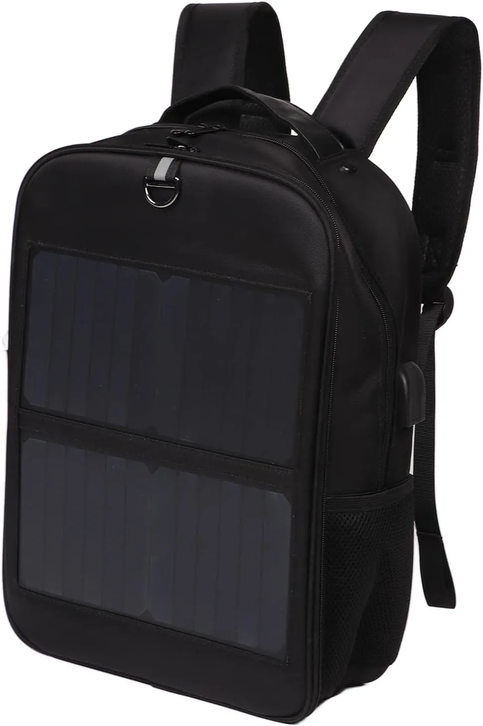 Yoidesu 14W Solar Backpack, Solar Panel Power Backpack with Handle and USB Charging Port, Ergonomic Multifunction Laptop Bag Hiking Backpack for Running, Biking, Festivals, Travel