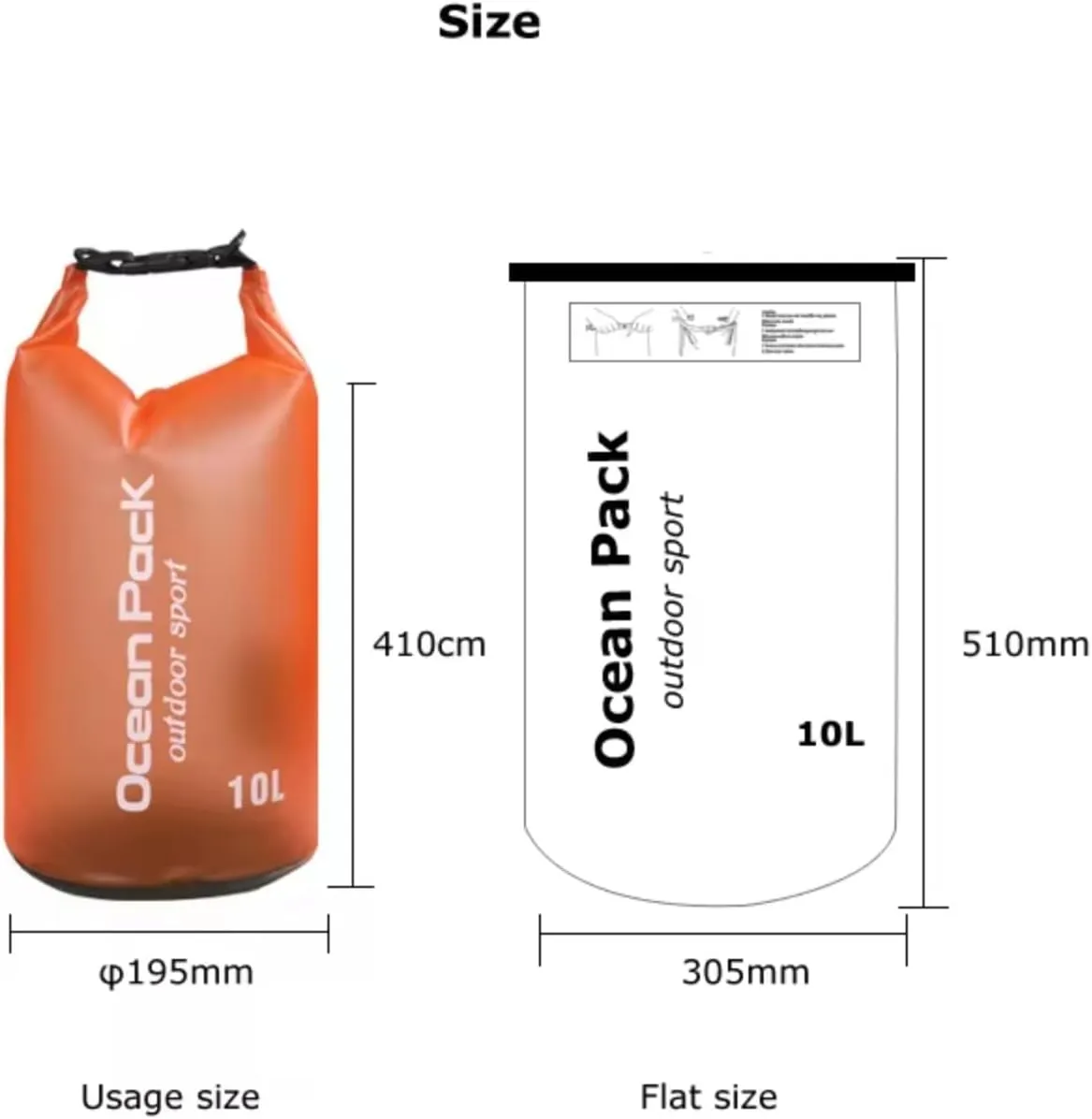 YOUGLE 10L Waterproof Water Resistant Dry Bag Sack Storage Pack Pouch Swimming Kayaking Canoeing River Trekking Boating Sailing Fishing (Rose)