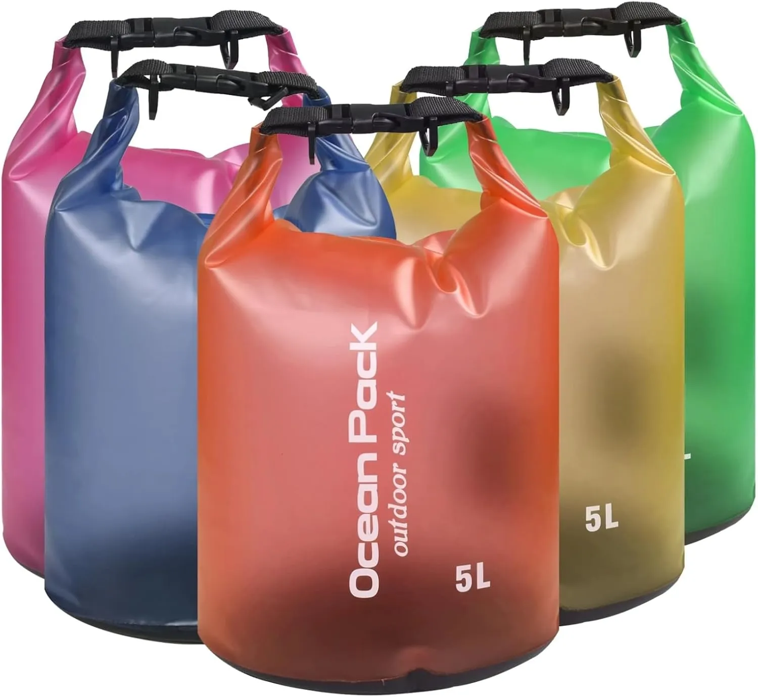 YOUGLE 5L Beach Essentials Dry Bag Waterproof Women Men Roll Top Waterproof Backpack Sack Keeps Gear Dry for Kayaking Rafting Boating Swimming Camping Hiking Beach Fishing (Rose)