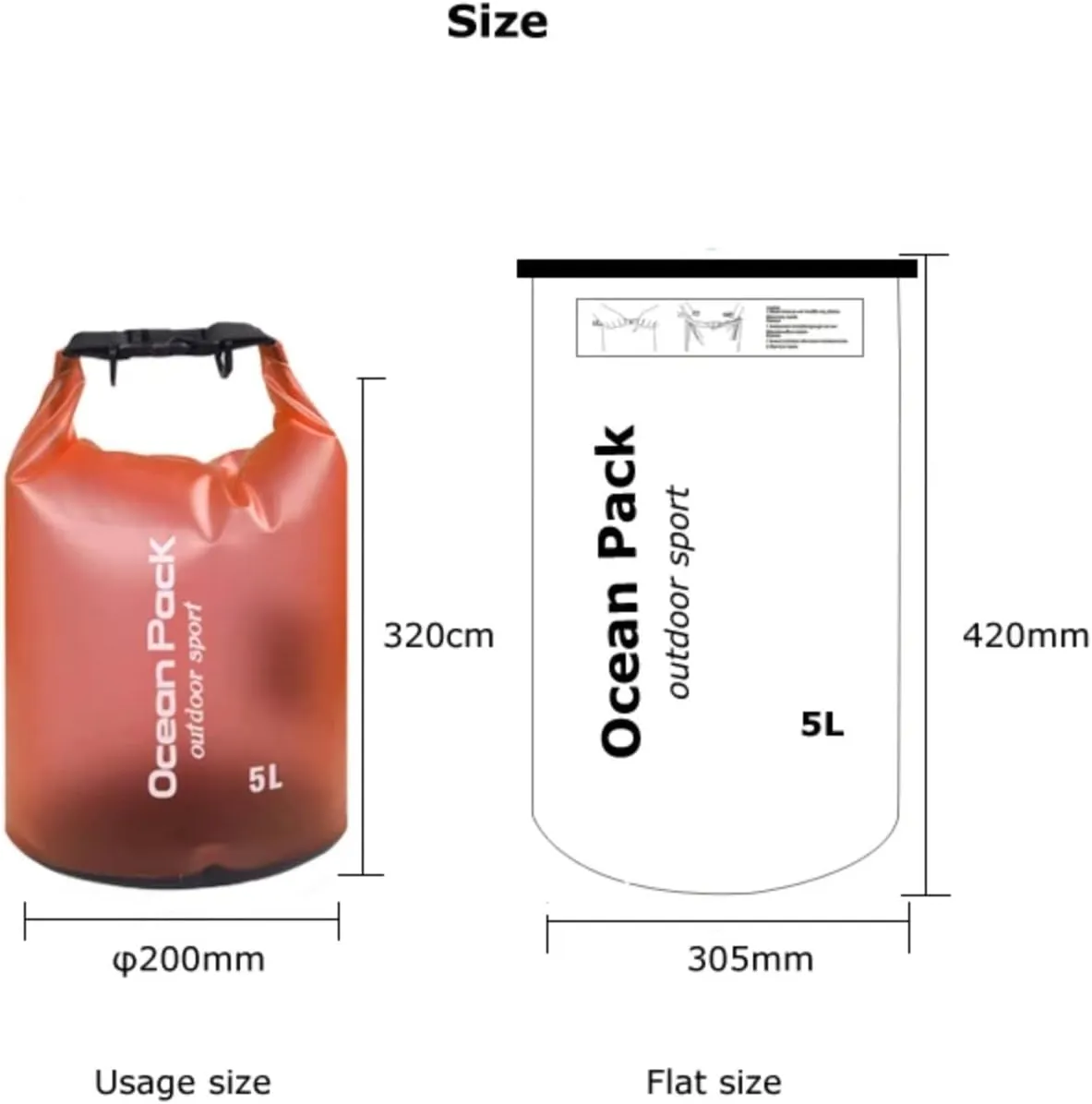 YOUGLE 5L Beach Essentials Dry Bag Waterproof Women Men Roll Top Waterproof Backpack Sack Keeps Gear Dry for Kayaking Rafting Boating Swimming Camping Hiking Beach Fishing (Rose)