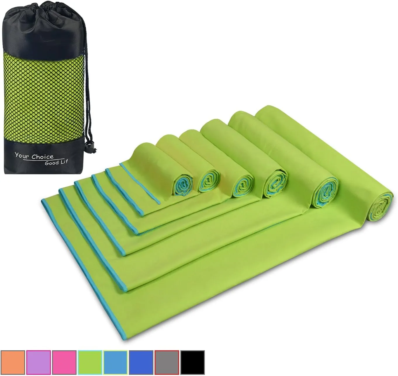 Your Choice Quick Dry Towel - Super Absorbent Microfiber for Gym, Travel, Camping | Ultra Compact & Lightweight