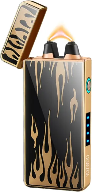 YOZWOO Electric Arc Plasma Lighter - Rechargeable Type-C, Windproof with LED Power Display for Candles, Fireworks, BBQ