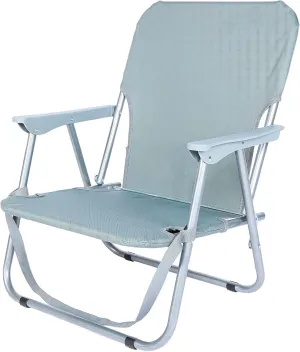 YSSOA Folding Beach Adults, Portable Heavy-Duty Lawn Chairs Made of High Strength 600D Oxford Fabric and Steel Frame for Outdoors, Camping, Picnic, BBQ, 1-Pack, Grey