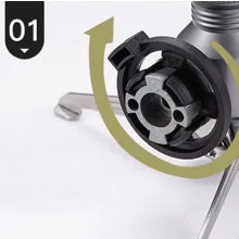 Z23-CB Stand Type Convert Adapter for Butane Gas Fuel Canister, EN417 Lindal Valve Canister