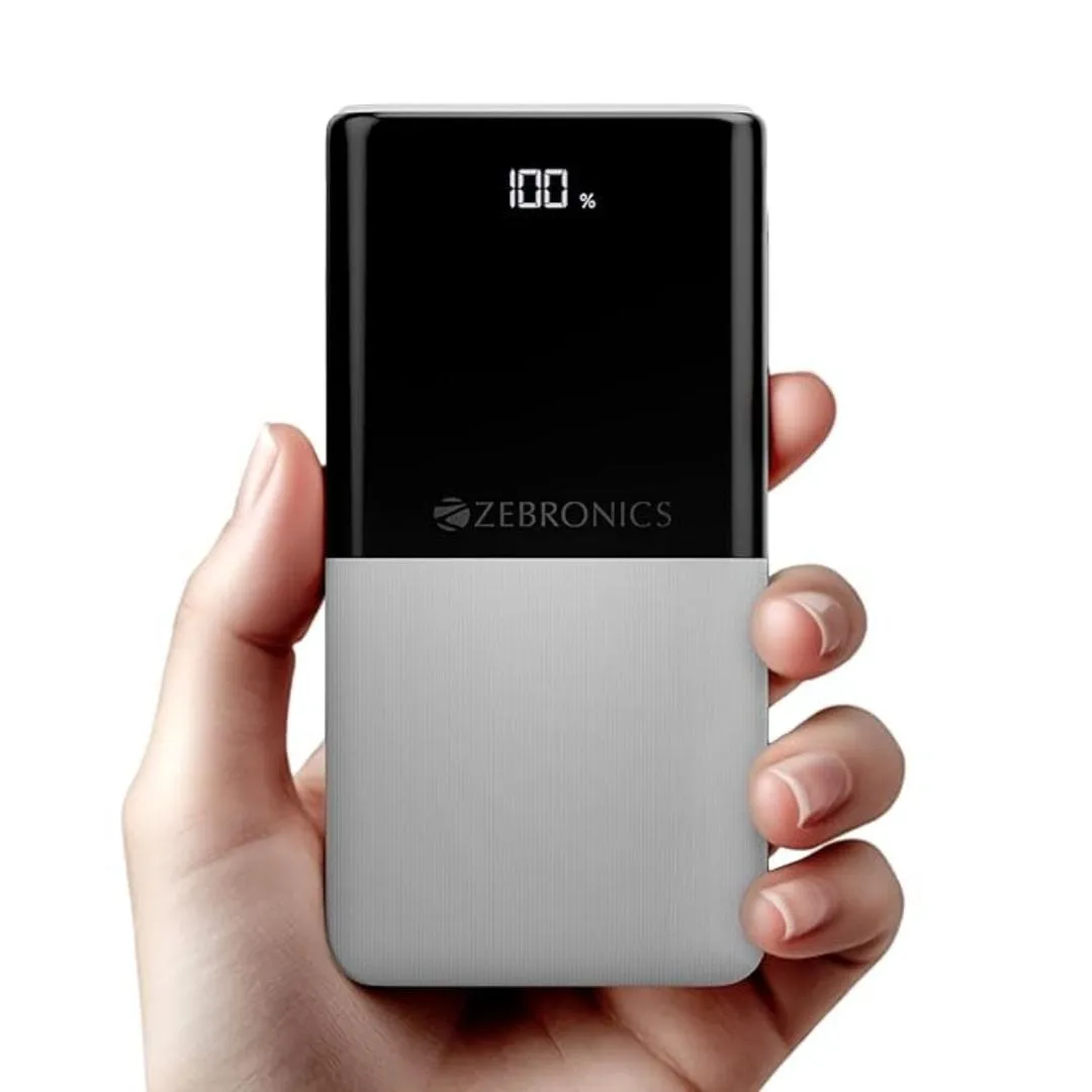 ZEBRONICS EnergiPod 10R1 10000 mAh Power Bank (White)