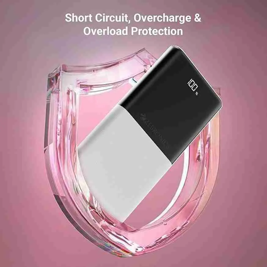 ZEBRONICS EnergiPod 10R1 10000 mAh Power Bank (White)