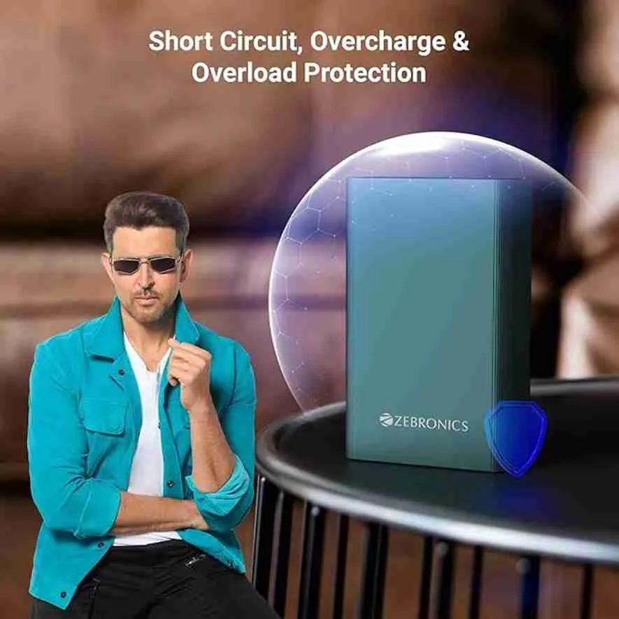ZEBRONICS EnergiTank 20MR1 20000mAh Metal Power Bank