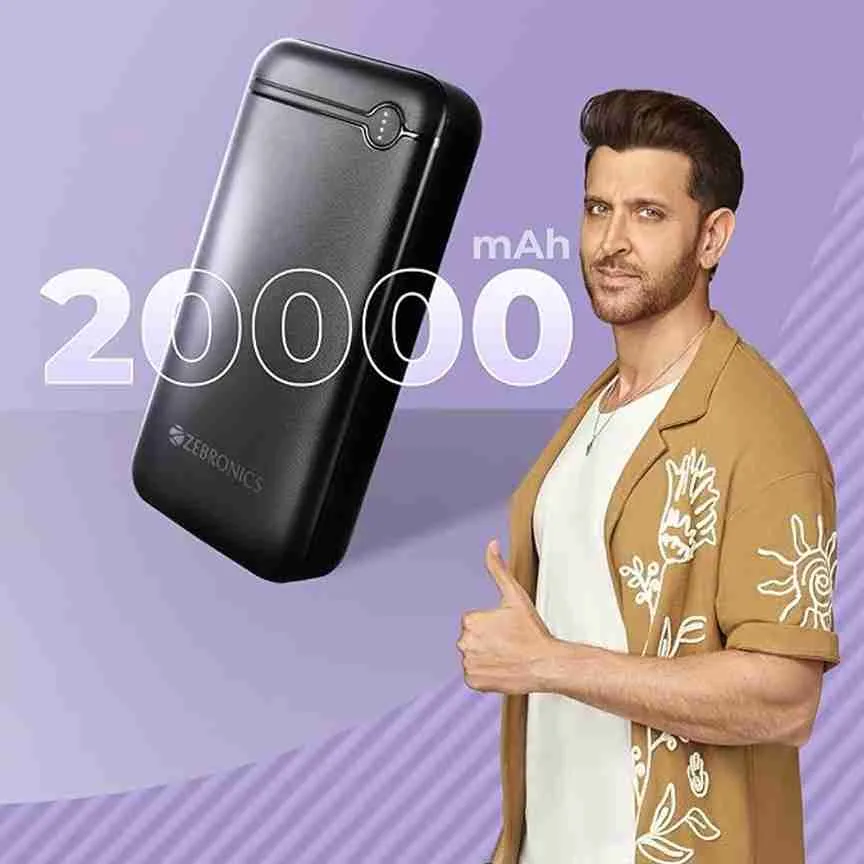 ZEBRONICS MB20000R4 Power Bank (Black)