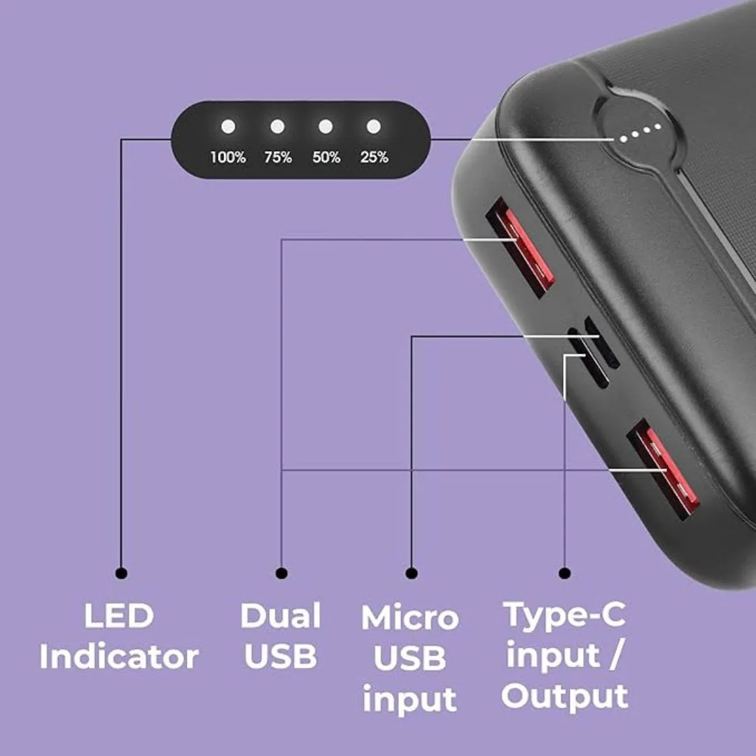 ZEBRONICS MB20000R4 Power Bank (Black)