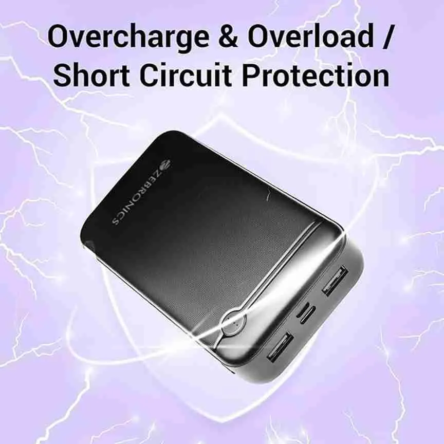 ZEBRONICS MB20000R4 Power Bank (Black)