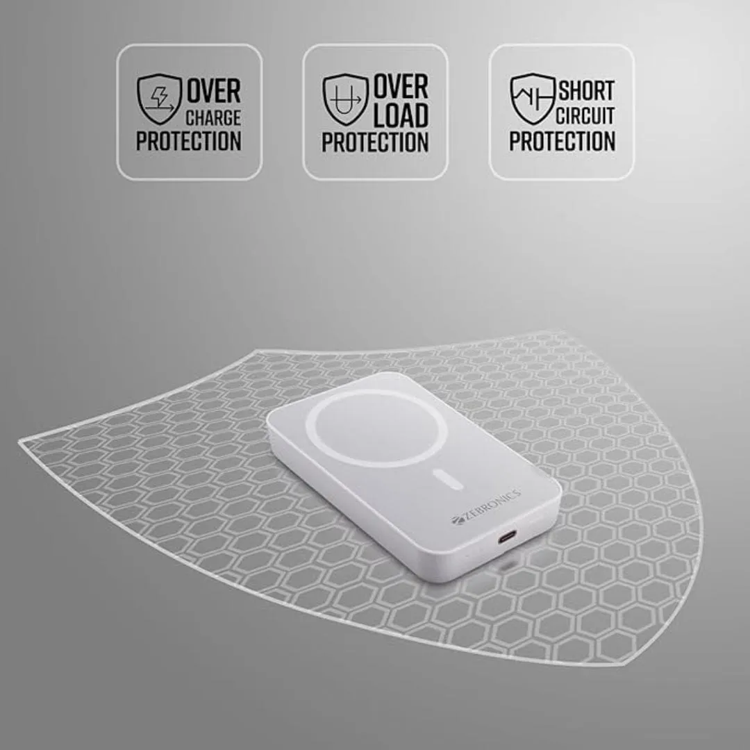 ZEBRONICS MW63 Wireless Power Bank (white)