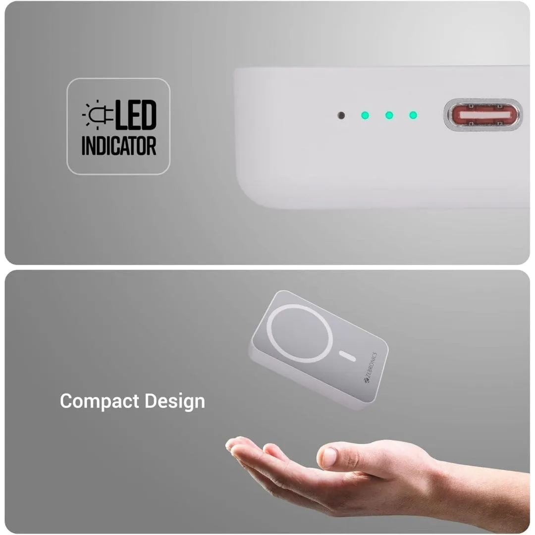 ZEBRONICS MW63 Wireless Power Bank (white)