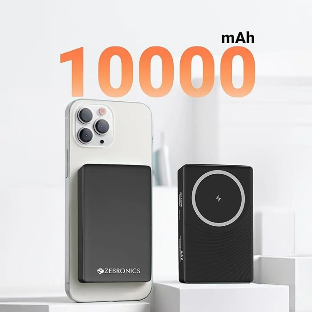 ZEBRONICS MW68 10000 mAh Wireless Power Bank