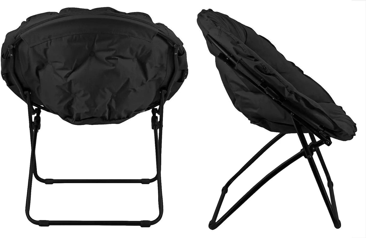 Zenithen Limited Round Pad Dish Chair, Black