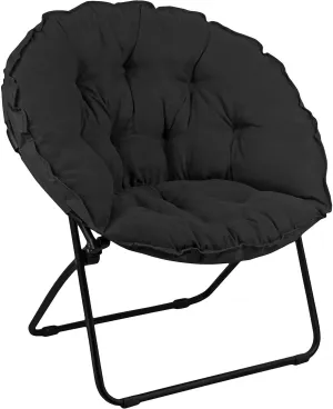 Zenithen Limited Round Pad Dish Chair, Black