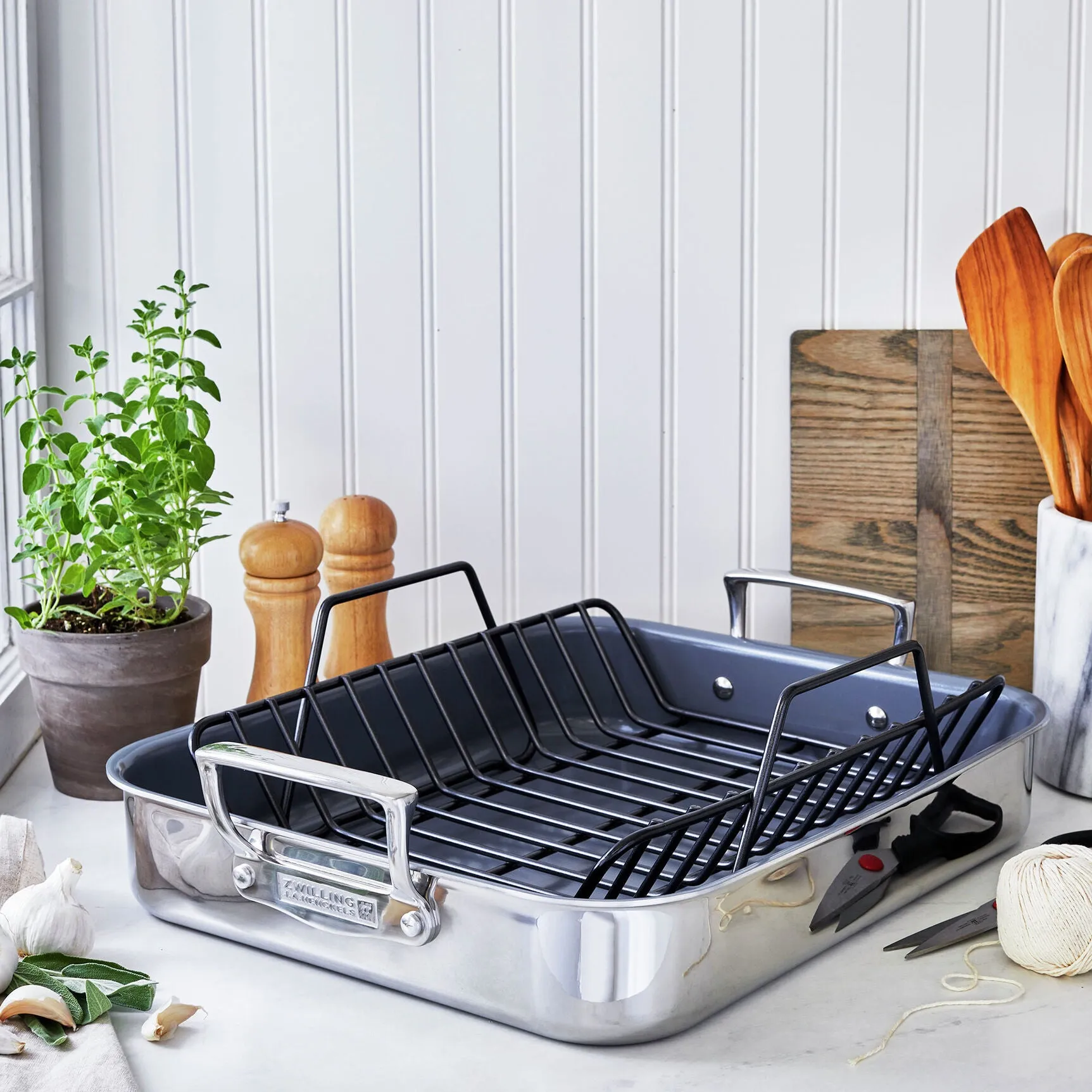 Zwilling - Stainless Clad with Ceramic Nonstick Roasting Pan & Rack (Promo)